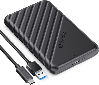 Thijox - USB C Harde Schijf Behuizing 2,5" SATA III naar USB 3.1 Gen 1 Externe Case voor HDD/SSD 7mm/9.5mm Gereedschapsvrij met UASP - Zwart