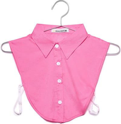 Lajetti - Roze Kraagje met Puntkraag - Dames Blouse Kraagje