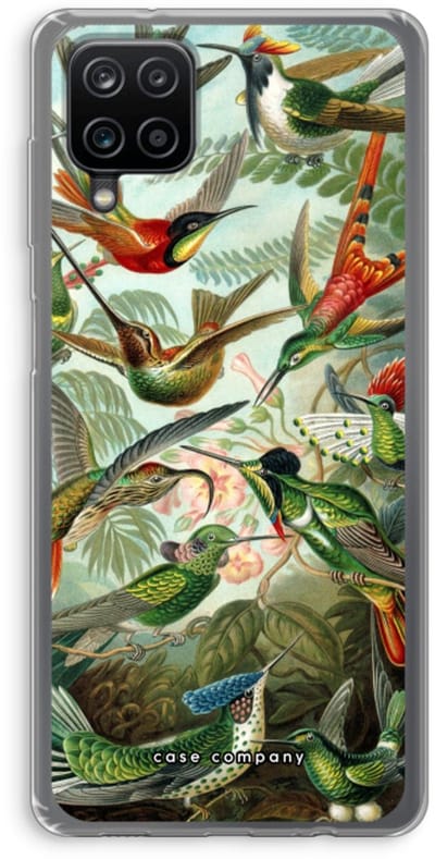 Case Company® - Hoesje geschikt voor Samsung Galaxy A12 hoesje - Haeckel Trochilidae - Soft Cover Telefoonhoesje - Bescherming aan alle Kanten en Schermrand