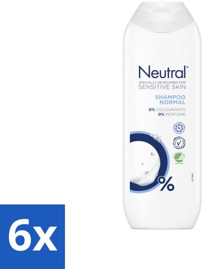 6 x Neutral - Shampoo - Gevoelige huid - 250 ml - Neutral Shampoo - Shampoo Gevoelige Hoofdhuid - Shampoo Zonder Parfum - Shampoo Zonder Kleurstoffen - Shampoo Zonder Parabenen