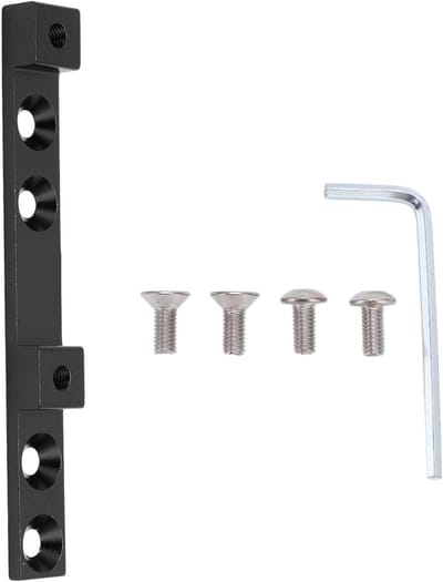 Fietsfles Kooi Adapter voor Race- en Mountainbike Frame - Zwarte Fietspositie Kooimontage - 107 x 12 x 8mm - Montagebasis met 4 Gaten