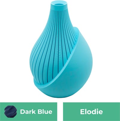 Elodie moderne vaas – Decoratieve vaas - Donker blauw - 3d geprinte vaas – geschikt voor droogbloemen - 20CM
