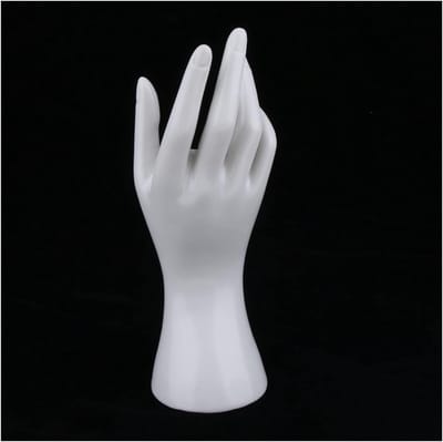 Sieraden Hand - Model houder - Sieraden presenteren - Elegante PVC - 21.5 cm hoog - Wit