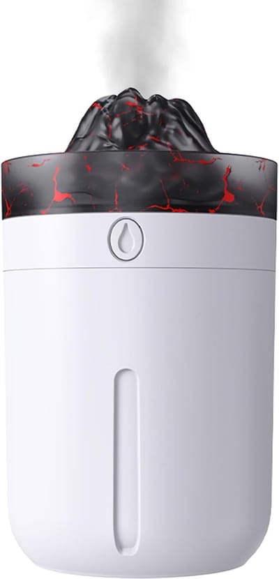 Desktop Luchtbevochtiger - Mini Vernevelaar - Lucht Verbeteren - 7 Kleuren Verlichting - 330ml - Wit