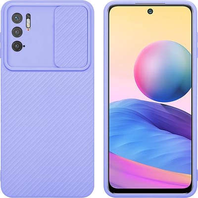Cadorabo Hoesje geschikt voor Xiaomi RedMi NOTE 10 5G / POCO M3 PRO 5G in Bonbon Paars - Beschermhoes van flexibel TPU-silicone Case Cover en met camerabescherming