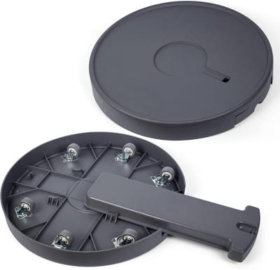 Verrijdbare Plantenonderzetter 42cm Grijs - Stevig, Onzichtbare Wieltjes - Voor Binnen en Buiten - Max 200kg (2 stuks)