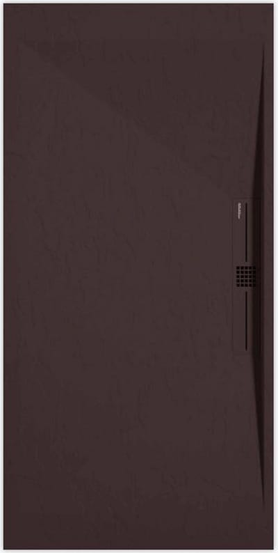 Sanifun douchebak Stone Side Chocolate Slate 1600 x 800 P