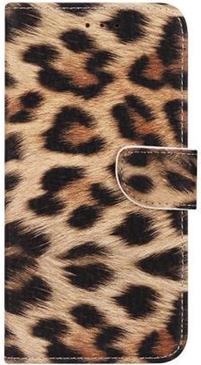 MM&A Luipaardprint Wallet Book Case Hoesje geschikt voor Apple iPhone 12 Pro Max – Portemonnee - Met Stand – PU Lederen - Kaarthouder – Pasje Houder – Magneet Sluiting – Bookcase