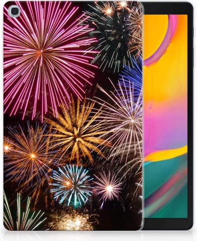 Samsung Galaxy Tab A 10.1 (2019) Leuke Siliconen Hoes Vuurwerk