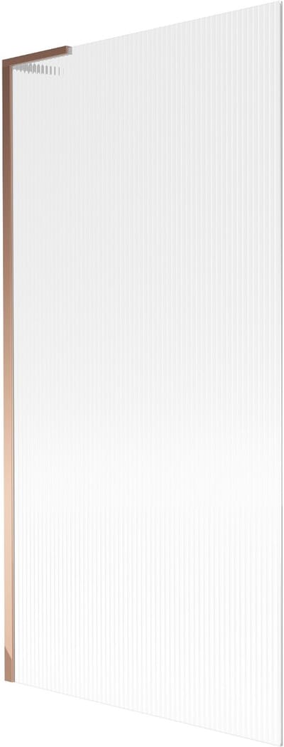 Mexen Next L badwand eenzijdig 90 x 150 , strepen, roze goud - 895-090-000-03-09-60