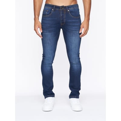 Crosshatch Heren Buraca Slim Jeans (Donkere wasbeurt)