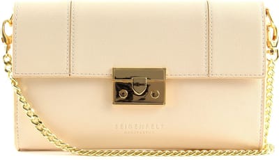SEIDENFELT MANUFAKTUR Koppeling Avondtas Roros Clutch Beige / Gold