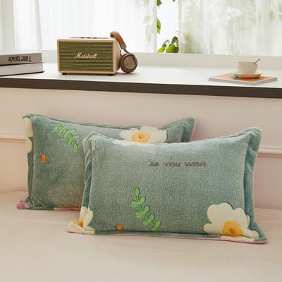 2 Pièces Housse de Coussin Jeté Microfibre Garde au Chaud Housse Euro Douce Hivernale pour Lit, Housse de Coussin Taille Personnalisée Housse de Coussin Décoration Canapé 48x74cm beige