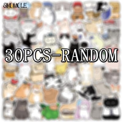 10 30 55 Stuks Grappige Kat Stickers Cartoon Schattige Stickers Esthetisch Doe-het-zelf Kind Koffer Skateboard Laptop Bagage Graffiti Sticker Decal