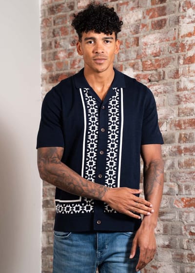 Ben Sherman Border resort shirt - dark navy