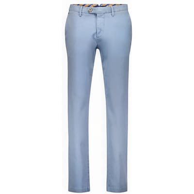 Gardeur Broek Savage-3 Sun Fade Structure New Panama Weave Comfort Stretch Blauw / male