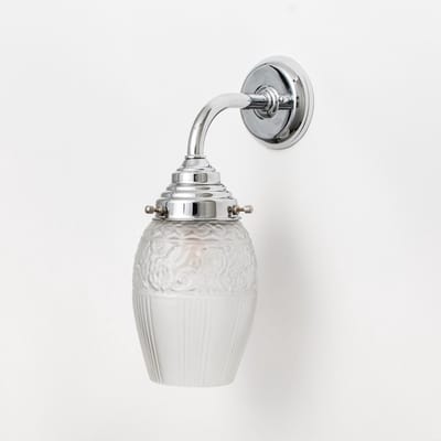 Wandlamp Flower Yard Geëtst Curve Chroom - Art Deco Trade