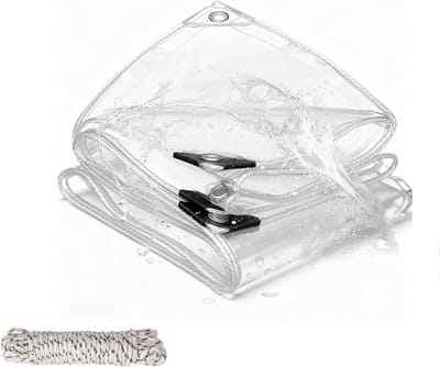 Transparant Afdekzeil - PVC Zeil - Tuin Beschermen - Versterkte Randen - 300 x 510 cm - Transparant