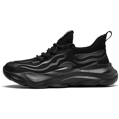 Chaussures hommes baskets mâle décontracté chaussures pour hommes tenis chaussures de luxe formateur course chaussures respirantes mocassins de mode chaussures de course pour hommes 45 black