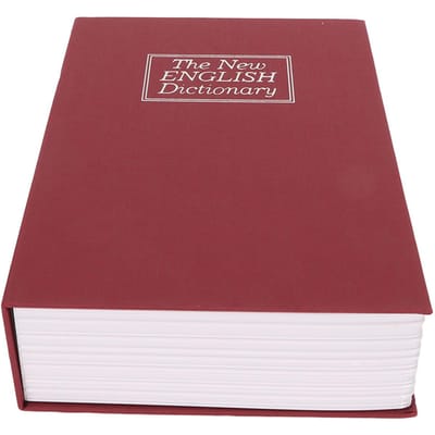Boîte à livres Secrète Petite Boîte de Diversion Boîte de Rangement Verrouillable Boîte de Dissimulation pour Argent Pièces Cartes avec Serrure à Combinaison Rouge rouge
