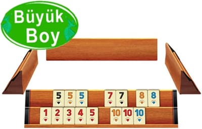 Pataci Rummy Okey spel - Turks spel van hout voor 4 spelers