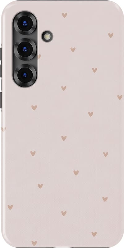 Tough Hoesje met Hartjes Samsung Galaxy S25 Plus | Little Love Tough Case Geschikt voor Mag | Hartjes Print Backcover Samsung Galaxy S25 Plus Sanded Hearts