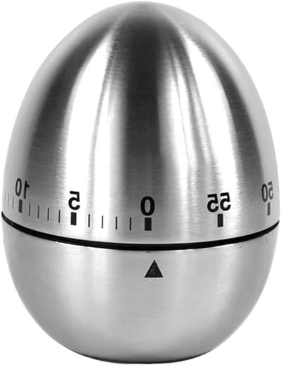 Keuken Timer met Eivorm, RVS Kookwekker voor Eieren, Handige Stopwatch voor Koken en Bakken