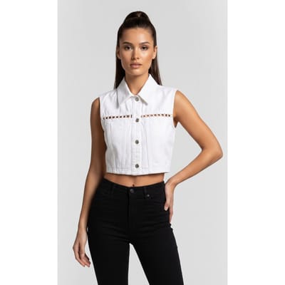 IRO Paris Rebaka Top Optical White Maat: 36 | Gilets Outlet | Dames | Wit