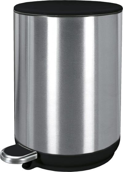 Cosmetische emmer Caletto - zwart, roestvrij staal/ABS, 5 liter