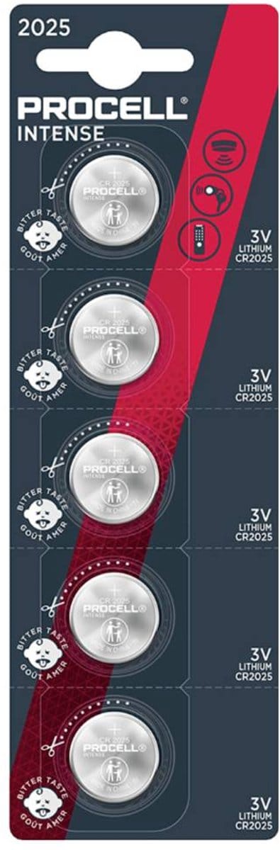 PROCELL Knoopcel CR2025 3 V 5 stuk(s) Lithium Procell Intense