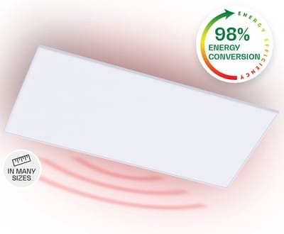 Klarstein Smart infraroodverwarming, 700 W infraroodpaneel, met afstandsbediening, open raamdetectie, thermostaat, IP44-bescherming, plafondmontage infrarood warmtepaneel, CO₂-vrije, energiezuinige, elektrische verwarming