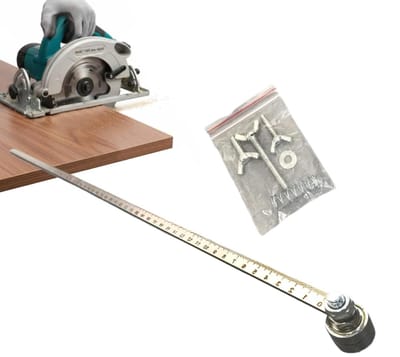 Remklauw Meetgereedschap - Snijgids Kalibratie-instrument - Nauwkeurig Zagen - Verstelbare Precisie - 50 cm - Zilver