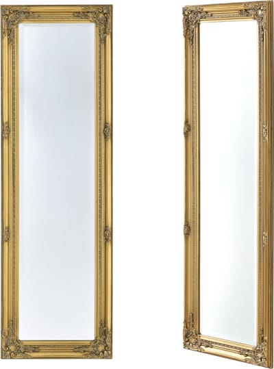 Wandspiegel Livorno met barok lijst 132x42x3,5 cm goud