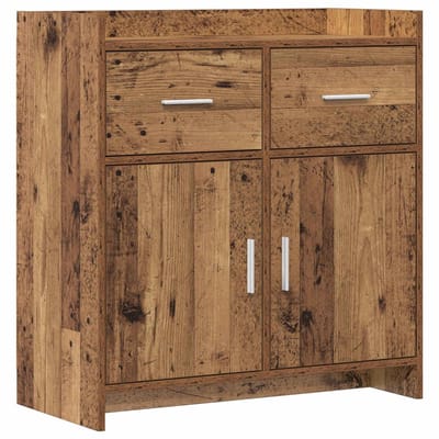 vidaXL - Dressoir - Oud - hout - 75 - x - 36 - x - 80 - cm - Bewerkt - hout