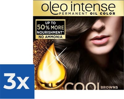 Syoss Oleo Intense - Haarverf - 4-50 - Ijzig Bruin - 115ml x 3