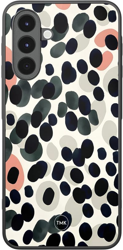 Hoesje geschikt voor Samsung Galaxy A17 - Modern dots - Multi - TPU case - Gestipt - Hardcase zwart telefoonhoesje