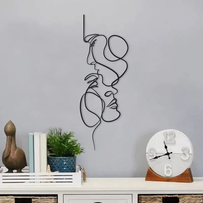 KimDo - Metalen muur decoratie industrieel - 40 cm - Wanddecoratie woonkamer - Room decor - Kamer decoratie