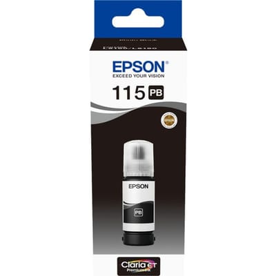 Epson 115 Ecotank (C13T07D14A) Bouteille de Recharge d'Encre, Noir Photo