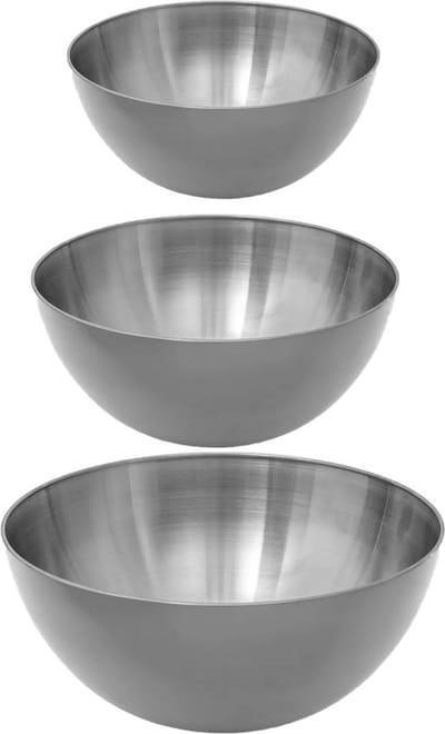 Secret de Gourmet voedsel serveerschalen - Set 9x - RVS - D24/D19/D13 cm