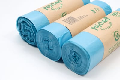 Afvalzakken 120 Liter - Translucent blauw - Vuilniszakken 120 liter -30 Zakken - 3 rollen a 10 zakken - 70 cm x 110 cm - Vlarema 9 Wetgeving