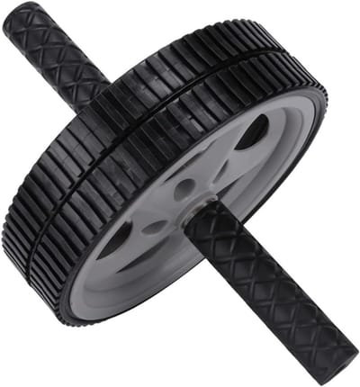 Kerntrainingswiel - Buikwiel Fitness - Thuis Sporten - Stil Ontwerp - 546 Gram - Grijs