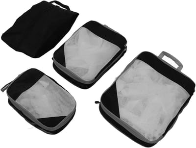 Compressieverpakkingsblokjes - Reisorganizers Kofferorganizers - Bagage Inpakken - Dubbel Compressiesysteem - 36 x 25 x 4 cm - Blauw