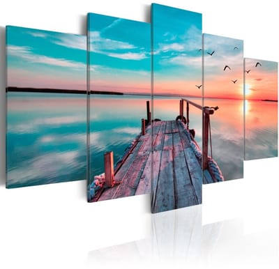 Schilderij - Vergeten Haven, 5luik