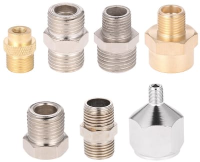 JHUBERS - Airbrush Adapter Set - Universele Connectoren - 7-delige set - Voor Airbrush en Luchtpomp - Creatief en Professioneel - Geschikt voor Kun...