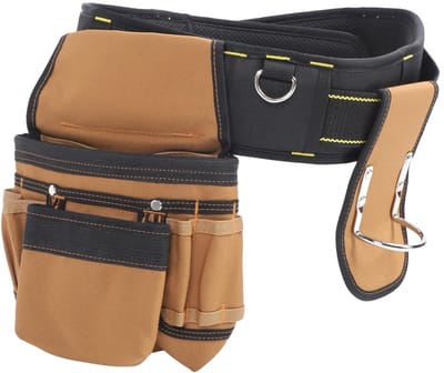 Dailygoods- Gereedschapsriem 12 Zakken - Afneembare Zak - Verstelbare Taille 88-110 cm - Hamerhouder - Snelle Release Gesp - Ruime Opbergruimte