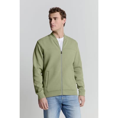 No Excess Sweater Full Zipper Jacquard Mix Bomber Light Army Maat: XL | Sweaters Outlet | Heren | Groen