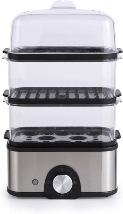 DYNA® Stoomkoker - Stoomkokers - Stoompan - Zilver - 35cm x 20cm x 10cm