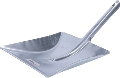 Buemag Vuilblik - roestvrij metaal - 40 x 20 cm - zilver - stofblik - ophang oog - voor binnen en buiten