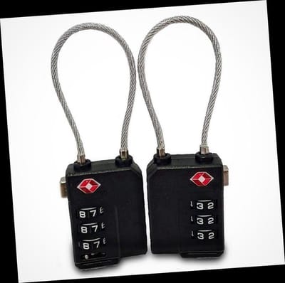 *** Veilig op reis met deze 3-cijferige sloten - Set van 2 - Voor koffers, tassen en backpacks - Multifunctioneel en stijlvol zwart - van Heble® ***