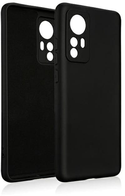 Beline - Silicone Hoesje - Xiaomi 12 - Zwart - Luxe Ontwerp